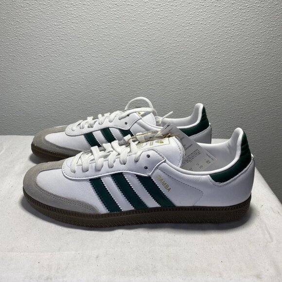 NEW ADIDAS Originals Samba OG Low Top White Leather Sneaker Mens